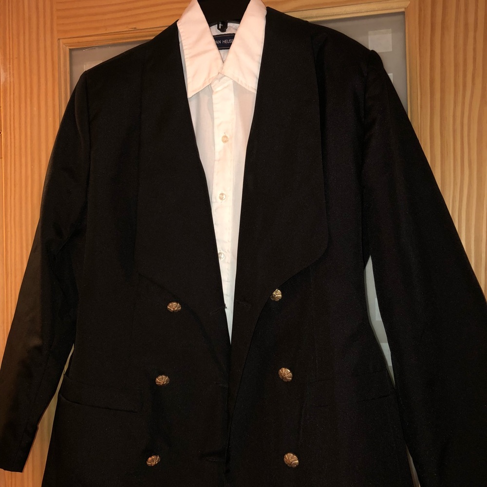 Black blazer with bottom shirt